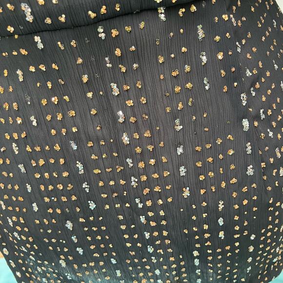 VTG 90s Y2K Petites Top Small Wrap Tie Front Glitter Fairy Whimsigoth Party Glam - Picture 10 of 10